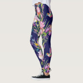 Colibris et Legging bleu floral (Gauche)