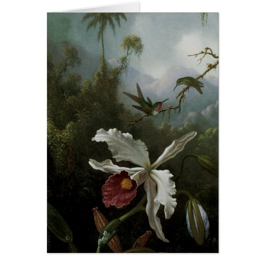 Colibris et orchidée blanche par Martin J. Heade (Devant)