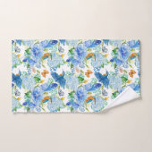 Colibris Et Serviette Hydrangea Bleue (Serviette à main)