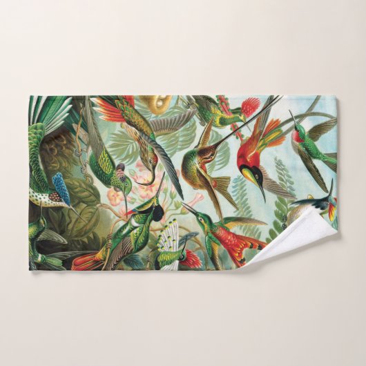 Colibris par Ernst Haeckel (Serviette à main)