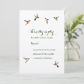 Colibris roux Mariage RSVP Invitation (Debout devant)