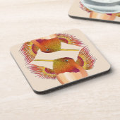 Colibris roux sur un ensemble de Dessous de verre (Côté gauche)