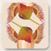 Colibris roux sur un ensemble de Dessous de verre (Devant)