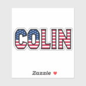 Colin Prénom USA Sticker Stickerset (Feuille)
