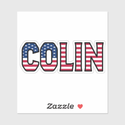 Colin Prénom USA Sticker Stickerset (Feuille)