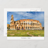 Colisée de cartes postales à Rome (Devant / Derrière)