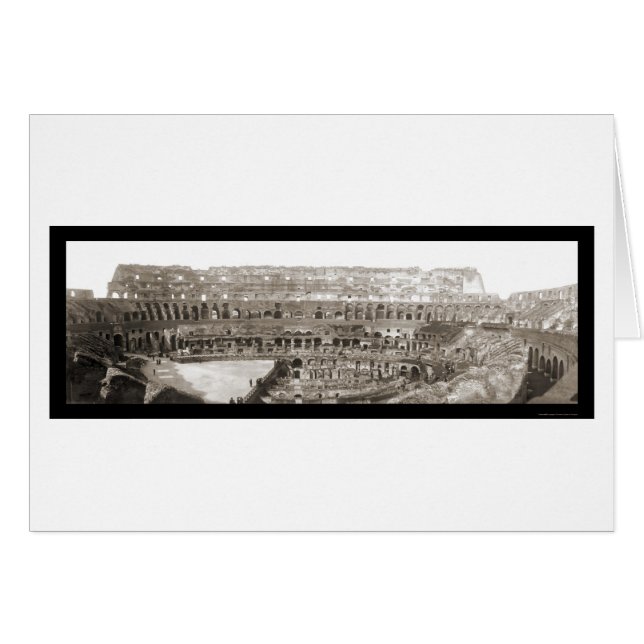 Colisée Intérieur Rome Photo 1909 (Devant horizontal)