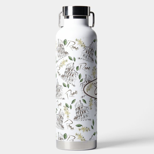 Coliseo Romano con Flores para personalizar Waterfles (Voorkant)