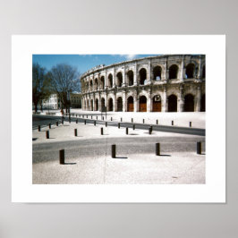 Coliseum in het landschap Nimes Fine Art Poster