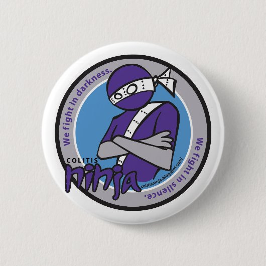Colitis Ninja Pin Ronde Button 5,7 Cm (Voorkant)
