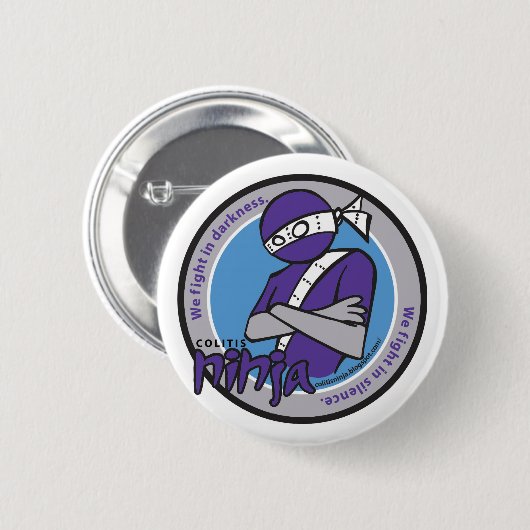 Colitis Ninja Pin Ronde Button 5,7 Cm (Voorkant /achterkant)