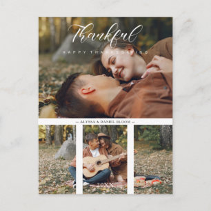Collage 2 foto's Paar Happy Thanksgiving Briefkaart