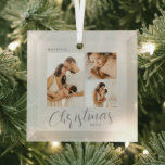 Collage 3 Photos Modifier la couleur Ornement de N<br><div class="desc">Les cadeaux photo font les meilleurs cadeaux ! Facile à personnaliser avec votre texte et/ou photo(s) pour un look personnalisé. Conçu par Berry Berry Sweet,  papeterie moderne et cadeaux personnalisés. Visitez notre site Web à l'adresse www.berryberrysweet.com pour voir toutes nos gammes de produits.</div>