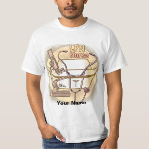 Collage aangepaste LPN verpleegkundige t-shirt