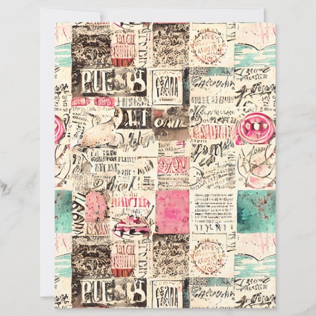 Collage Abstrait avec le papier du scrapbook Messa (Devant)