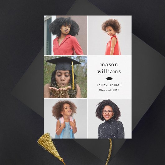 Collage Afstudeerder Foto Aankondiging