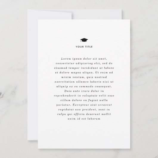 Collage Afstudeerder zwart-wit foto Aankondiging (Achterkant)