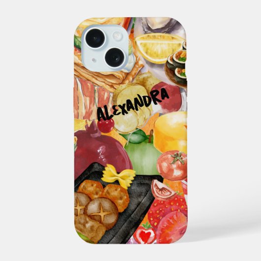 Collage alimentaire Fruit coloré et étui téléphoni (Verso)