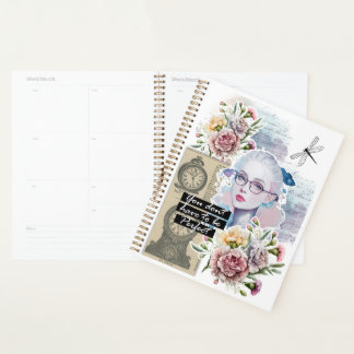 Collage Art Birthday Flowers Planner