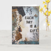 Collage Art Chaque Jour Est Une Carte De Voeux Cad (Fleur jaune)