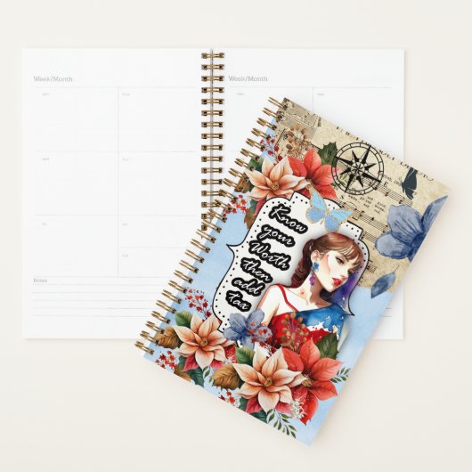 Collage Art December, Holly (Devant avec enveloppe)