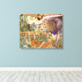 Collage Art Déco Paon Flapper Paris Vintage (Insitu (Plancher de Bois))