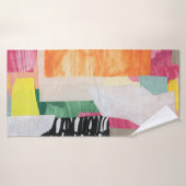Collage art, moderne coloré abstrait. (Serviette de bain)