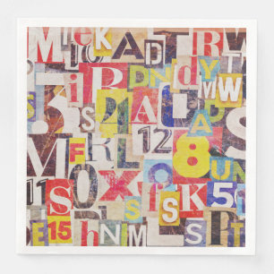 Collage Art Napkins of Ontmantelingspapier Servet