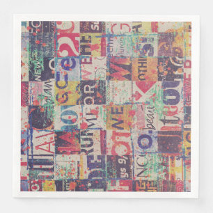 Collage Art Napkins of Ontmantelingspapier Servet