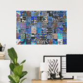 Collage Art Wall Poster (Thuiskantoor)