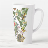 Collage Audubon d'oiseaux Faune Floral Latte Mug (Droite)