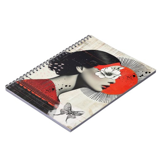 Collage avec papillon | Journal Carnet (Côté gauche)