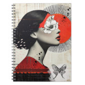 Collage avec papillon | Journal Carnet (Devant)