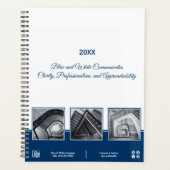 Collage bleu et blanc promotionnel Planificateur d (Devant)