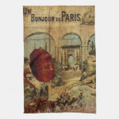  collage, Bonjour de Paris Theedoek (Verticaal)