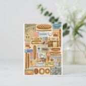 Collage boulangerie en kikkers briefkaart (Staand voorkant)