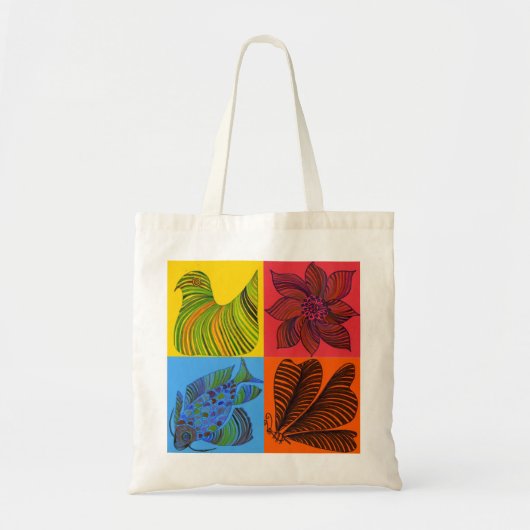 collage canvas tas (Voorkant)