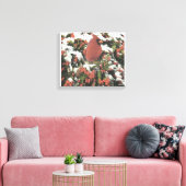 Collage Cardinal de vacances en toile étirée (Insitu(Salon))