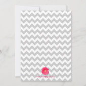 Collage Chevron Gris - Faire-part de Remise de Dip (Dos)