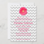 Collage Chevron Gris - Faire-part de Remise de Dip (Dos)