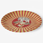 Collage Circus Olifant Stripe Poster Papieren Bordje (Gekanteld)