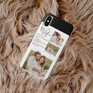 Collage Couple Foto en roomRomantische Wife Gift iPhone XS Hoesje