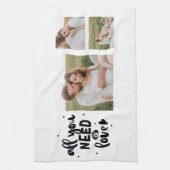 Collage Couple Photo en alles wat u nodig hebt is  Theedoek (Verticaal)