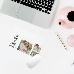 Collage Couple Photo & Lovely Romantic Quote Muismat