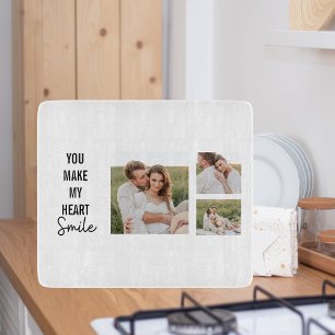 Collage Couple Photo & Lovely Romantic Quote Snijplank