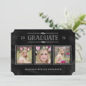 Collage dans Chalk Graduation Invitation (Debout devant)