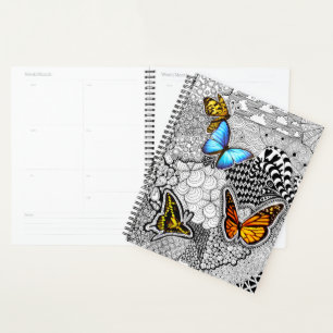 Collage d'art de gribouillis papillon