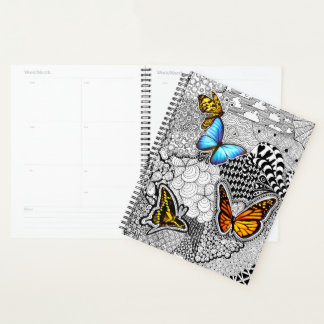 Collage d'art de gribouillis papillon