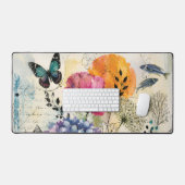 Collage d'art mixte botanique vibrant (Clavier et souris)