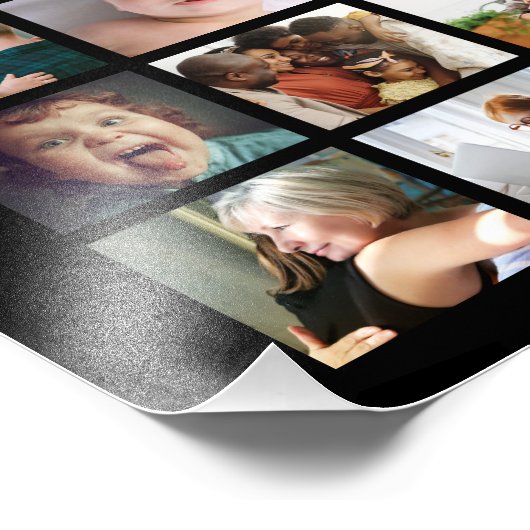 Collage de 24 Modèles photo avec affiche texte per (Coin)